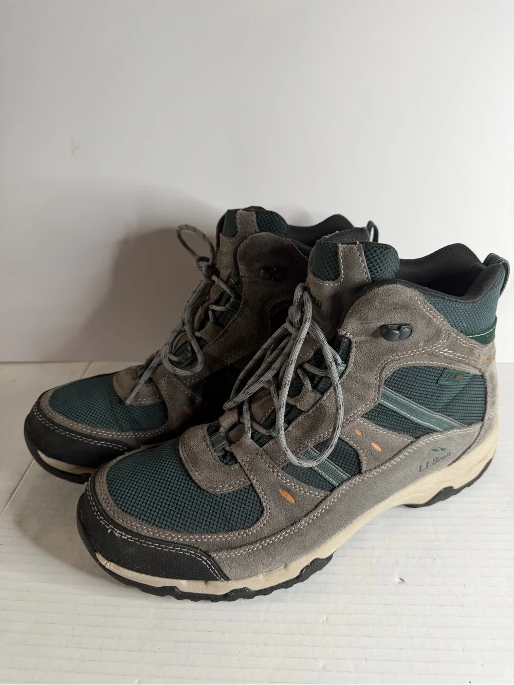 LL Bean Trail Hiking Boots Mens 11.5 M Gray Green TEK 2.5 Waterproof TEK 2.5